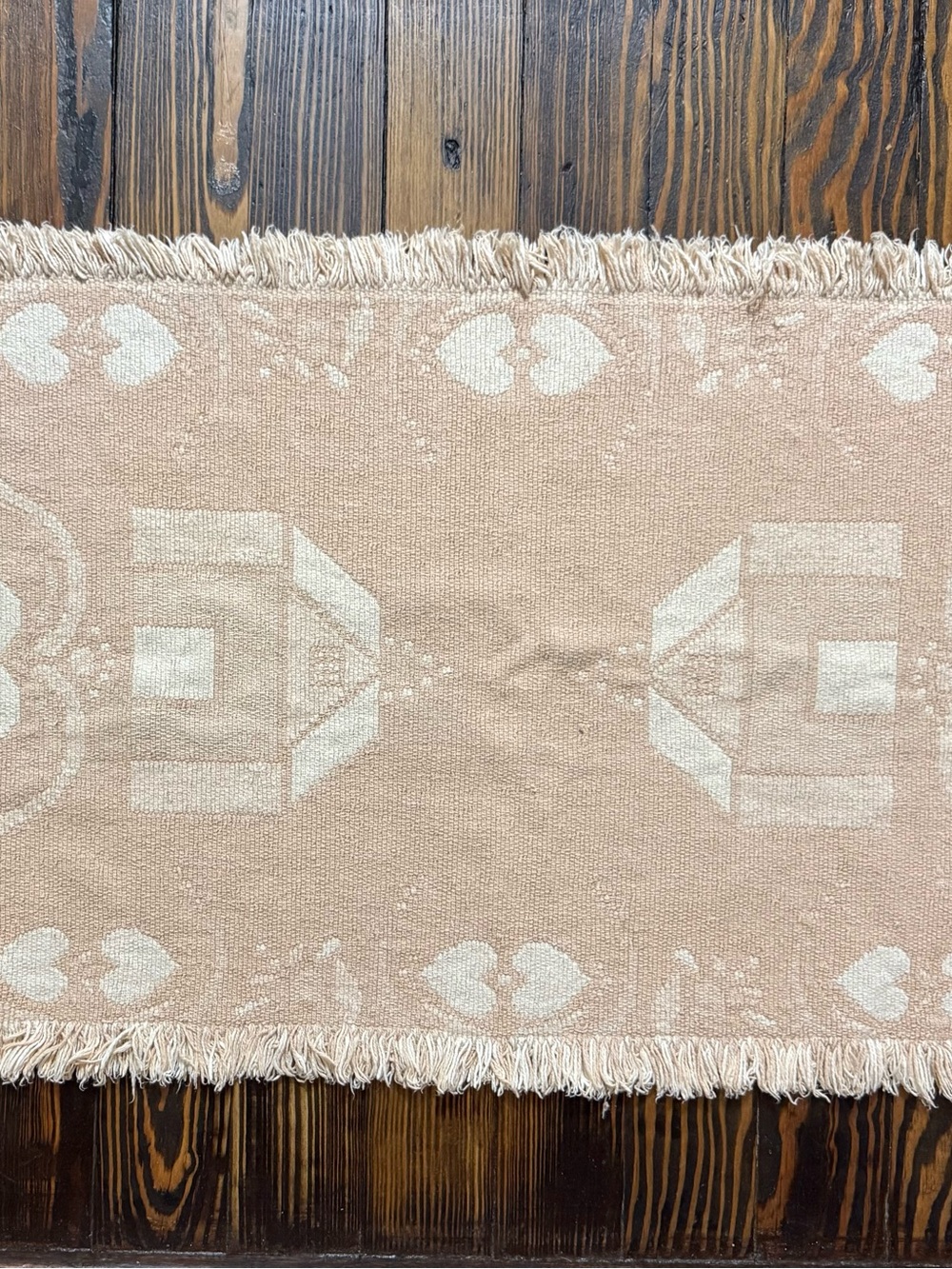 Vintage Handwoven Cotton Home Dining Runner